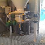Pneumatische Förderung Kalk aus Silo