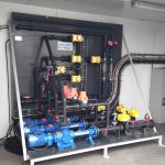 Pumpenstation für Kalkmilch mit 3 Exzenterschneckenpumpen